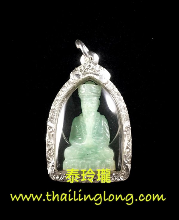 Sold~0040 屈顯拍冷蓋-- 龍婆碰瑪 2537 魯士打肺 (手雕 緬甸玉 特別版) [已售]