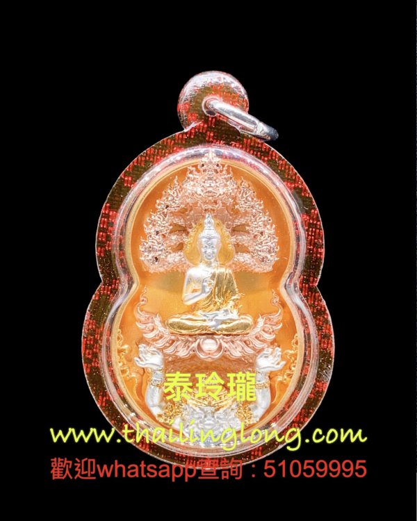E05 屈宏訂-- 龍婆Gee 2562 七龍佛 (tel話勒架甩) 鋁製三色金 (限999尊)