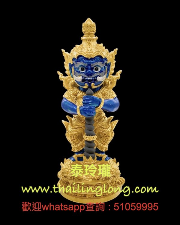 AH06 屈威頓-- 龍婆匹 2565 鬼王 (植物膠上彩金漆) [供奉型]