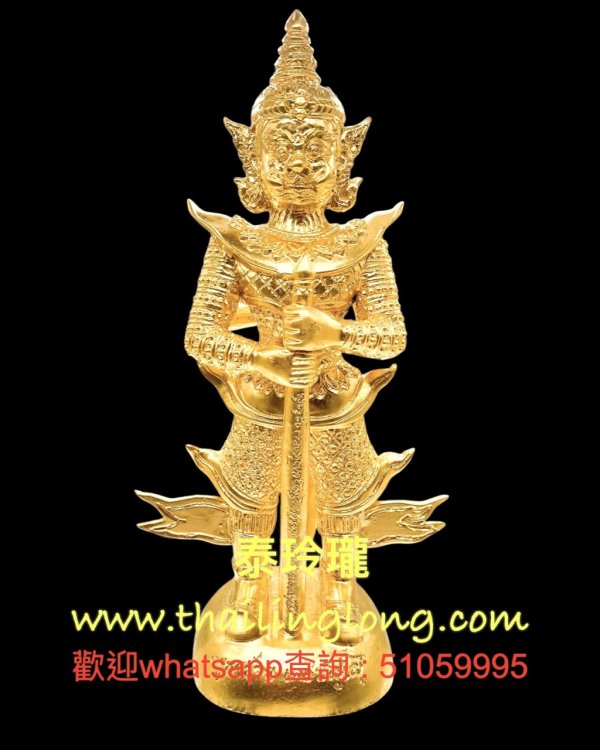 AH05 屈市當門-- 古巴耐 2550 雙面鬼王 (黃銅金漆版) [供奉型]
