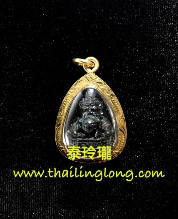 R09 屈史实烫-- 大法会开光 2557 拉胡 (红铜上黑漆) 小立尊 [已售]