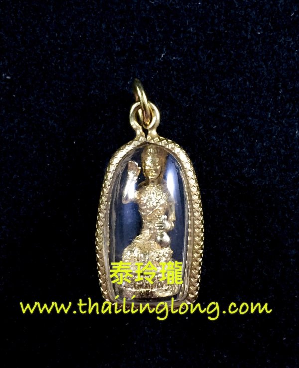 M10 屈辦拍-- 龍婆什雁 2557 招財女神 小立尊 (黃銅版)