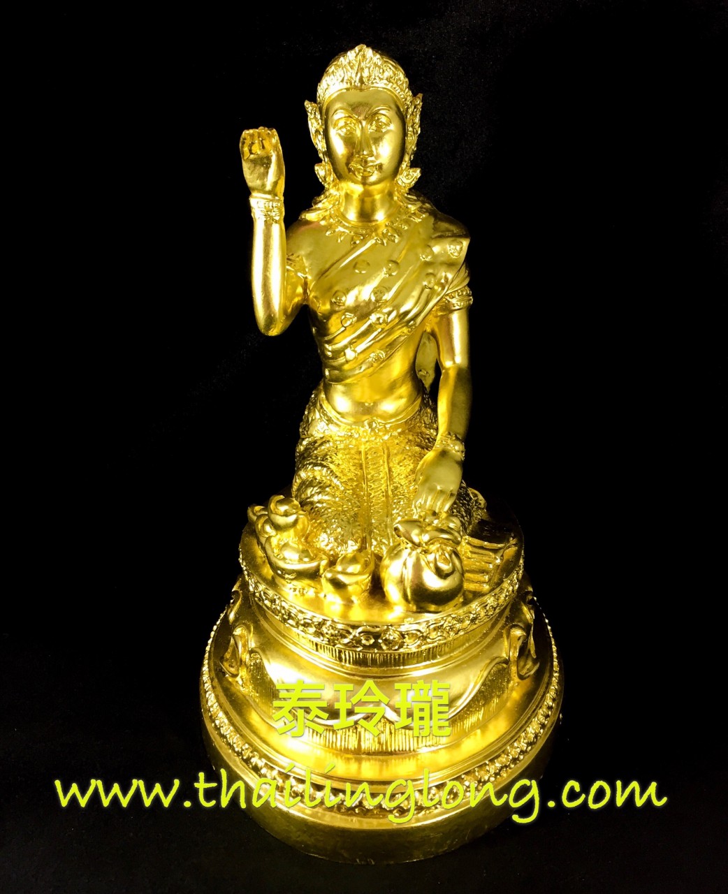 SOLD=02 屈拍漆布里-- 龙婆孔 2546 招财女神 (黃铜版)---[供奉型] [已售]