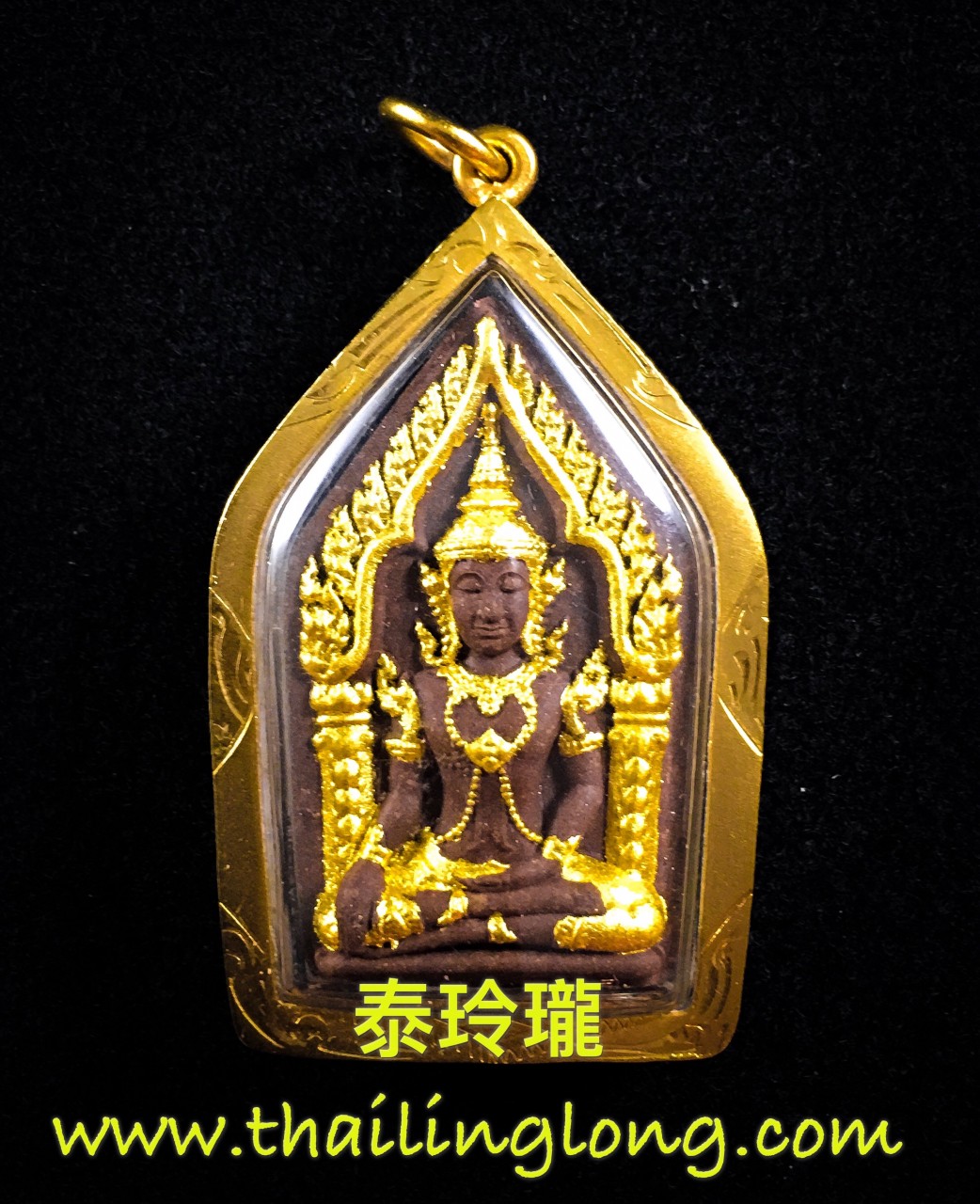 J06 屈派朗-- 龙婆览款 2552 坤平后金童子 (金漆经粉版) [已售]