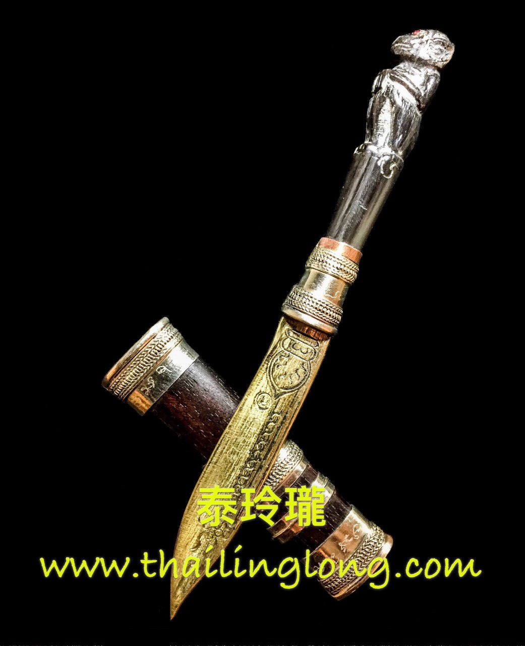 AK07 屈求嬌-- 龍婆實額 2556 猴王滅魔刀 (手雕黑檀木製版本) [已售]