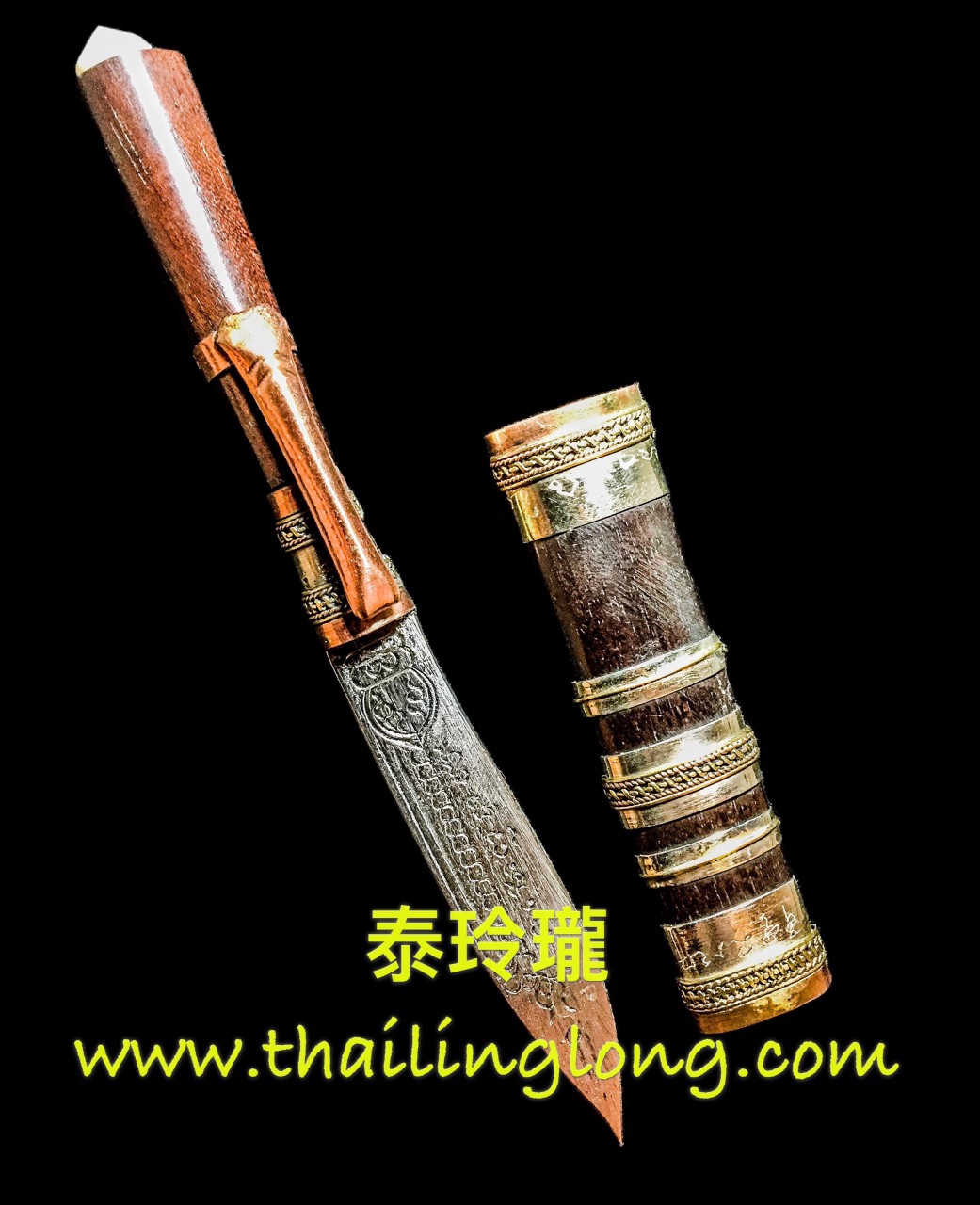 AK13 屈求娇-- 龙婆实额 2556 灭魔刀 买拍翁(人缘木制) 顶藏象骨版本