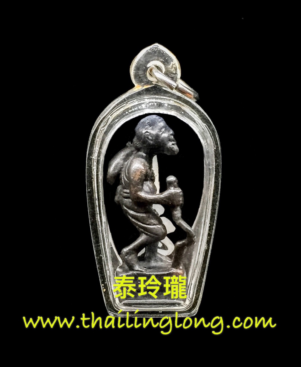 T07 屈辦公-- 亞贊礦 2550 儲蓄老人 小立尊 (金屬黑漆版本) [已售]