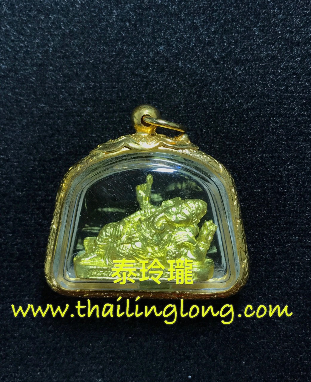 P32 屈實曼-- 大法會開光 2553 卧象神法相 小立尊 鍍金版 (大模)