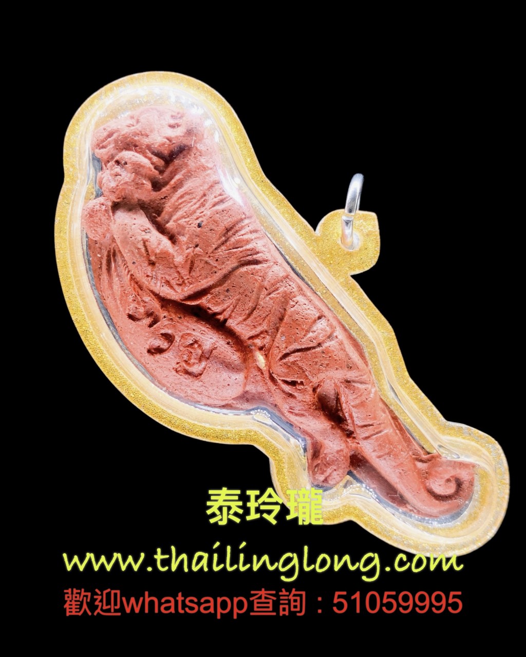 AL07 屈遮跌沈優-- 拍阿贊半猜 2566 老虎咬錢袋 後招財符管 (經粉版)---[招財類]