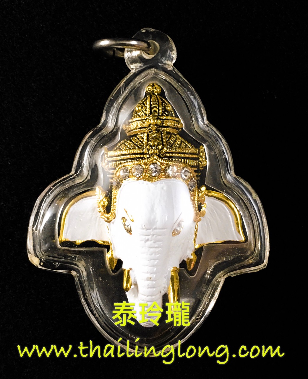 P37 屈辦拍-- 龍婆什雁 2552 前象神頭 後寶石招財符管 (黃銅上色版)