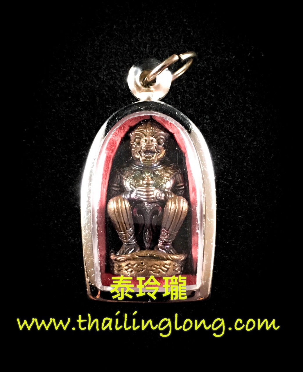 AB12 屈辦實麥-- 龍婆富 2553 哈努曼(猴神) 七寶銅版 小立尊