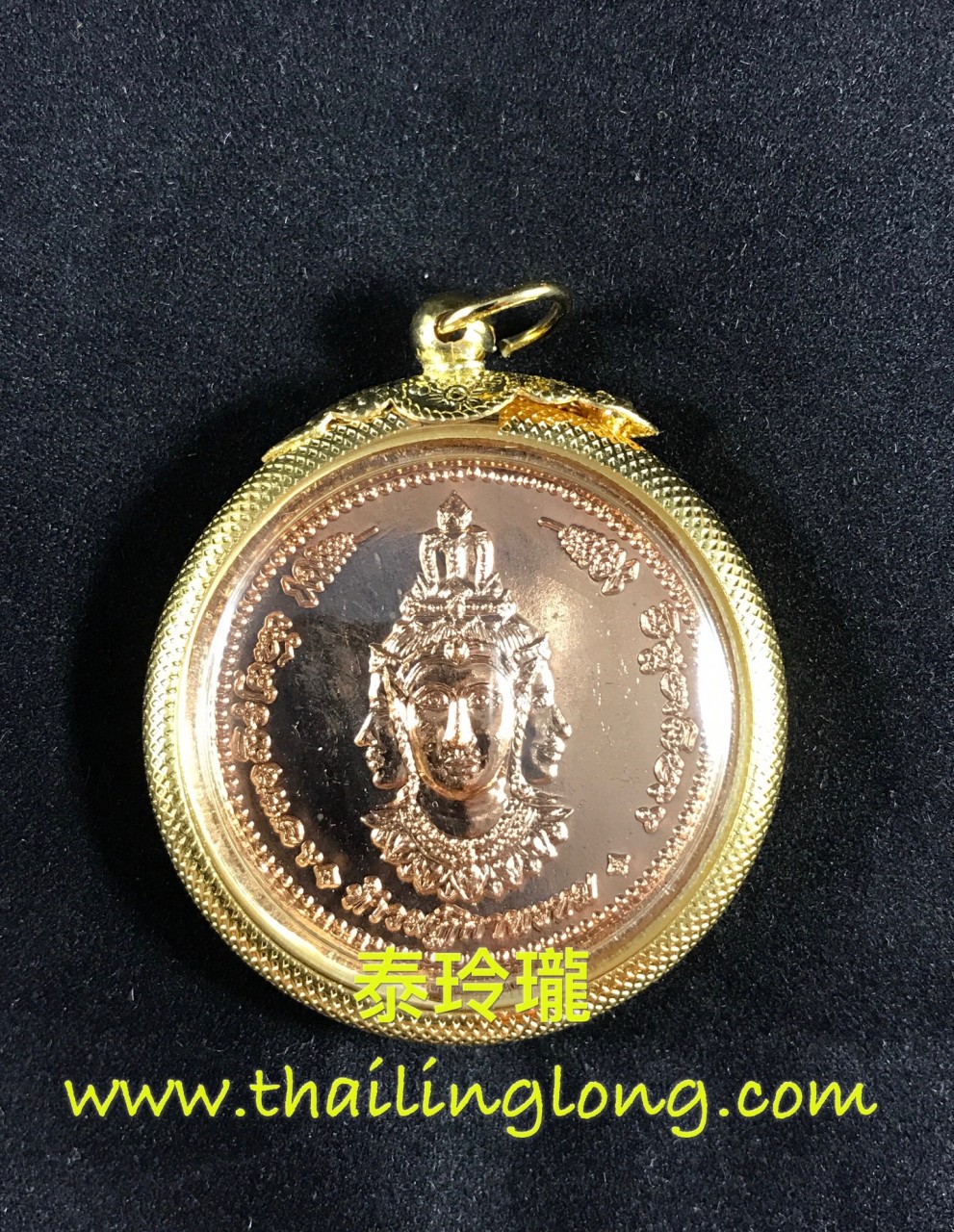 K41 屈當-- 大法會開光 2556 四面神頭 冷印 (紅銅/混合金屬版) 圓形模