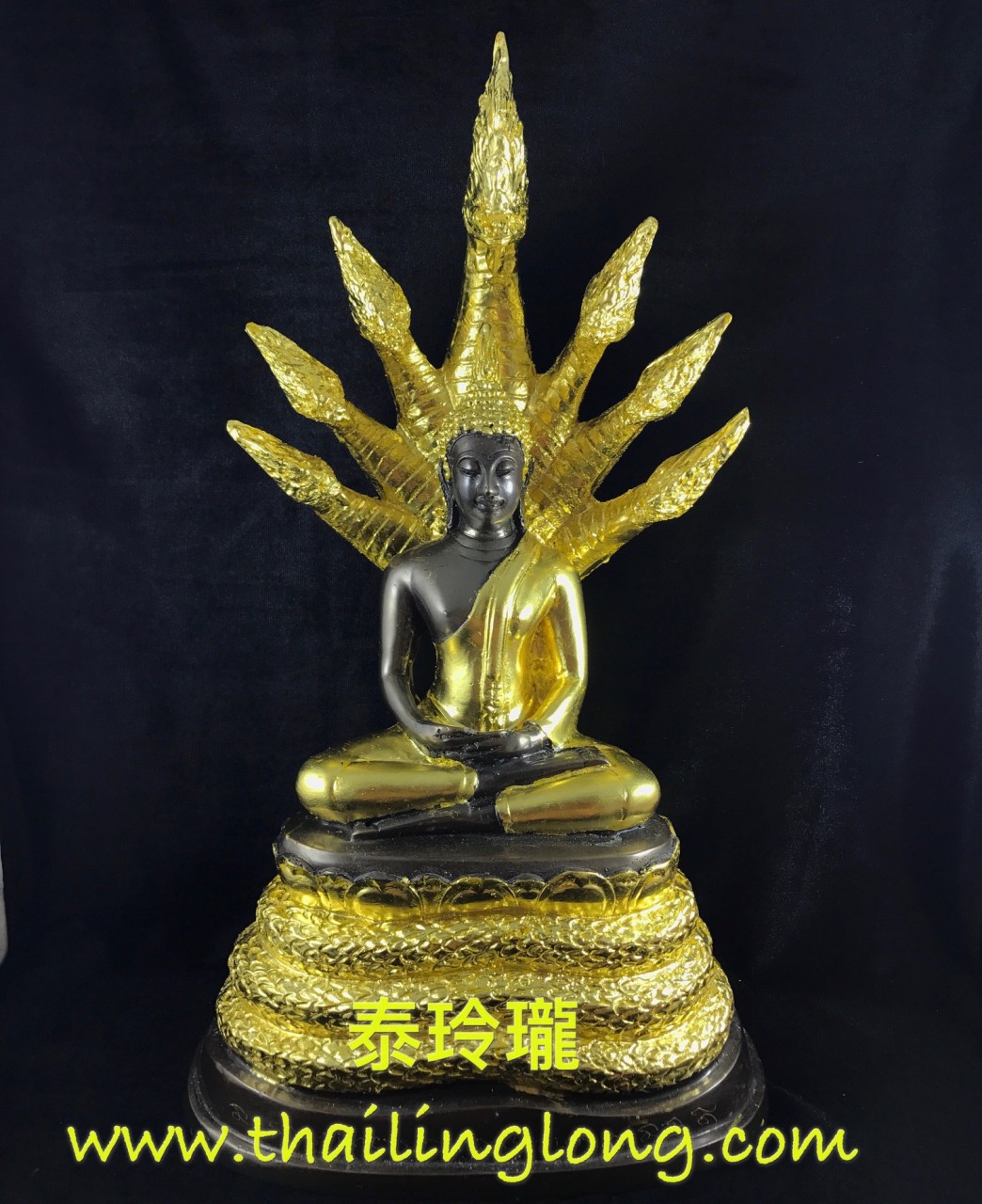 SOLD=20 屈办拍-- 龙婆什雁 2559 七龙佛 上金漆版 [供奉型] [已售]