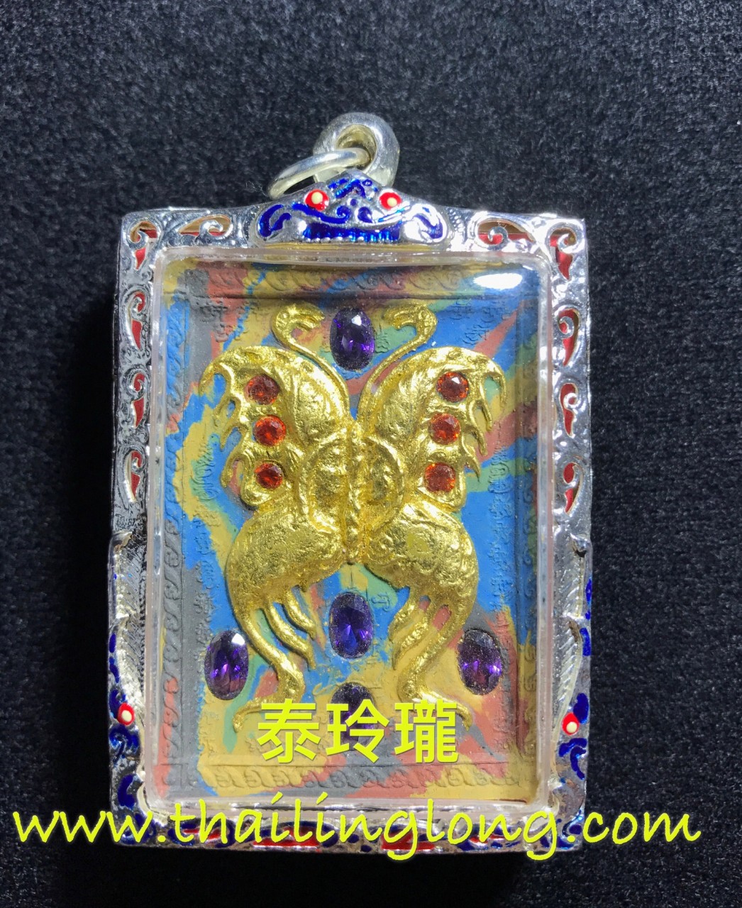 N05 屈巴馬下運-古巴杰士納 2558 彩泥貼真金蝴牒[寶石/招財符管](大模) [已售]
