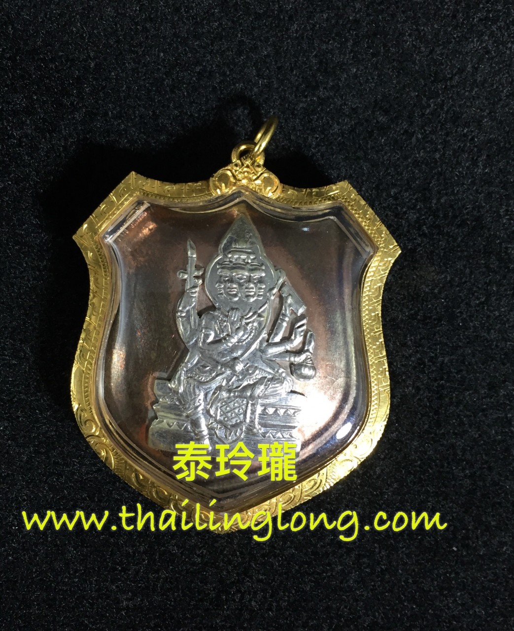 Sold_0001 屈剎既-- 龙婆史 2519 四面神 (撈曳) (九宝铜纯银面) [已售]