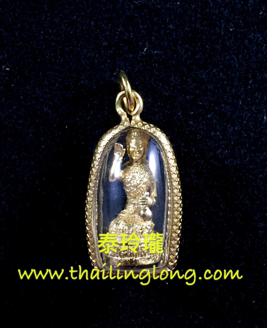 M10 屈辦拍-- 龍婆什雁 2557 招財女神 小立尊 (黃銅版)
